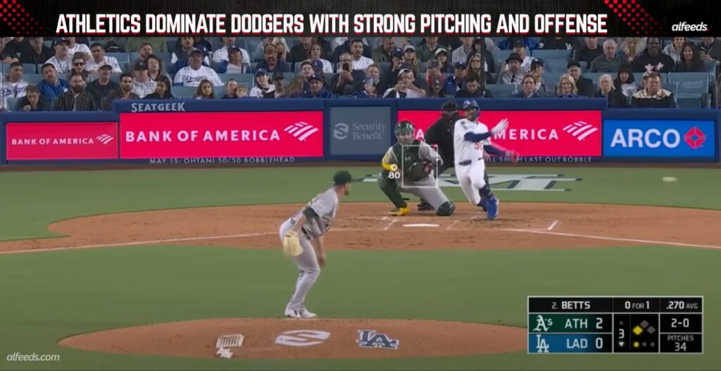 Athletics Dominate Dodgers with Strong Pitching and Offense