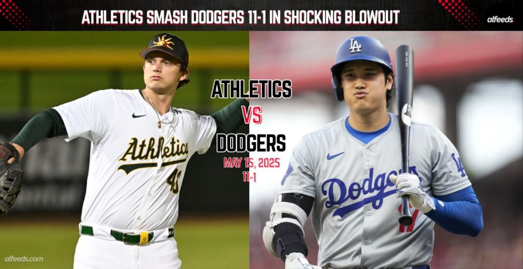 Athletics Smash Dodgers 11-1 in Shocking Blowout