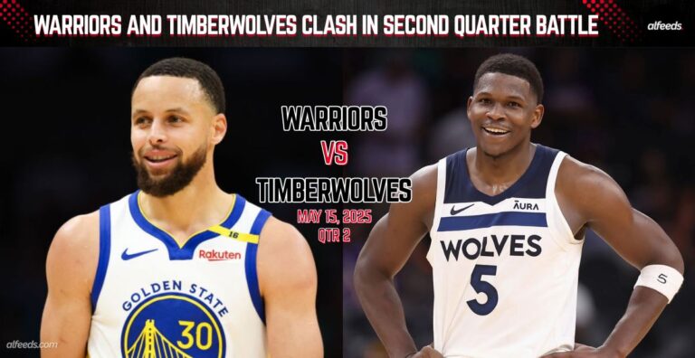 Warriors and Timberwolves Clash in Second Quarter Battle